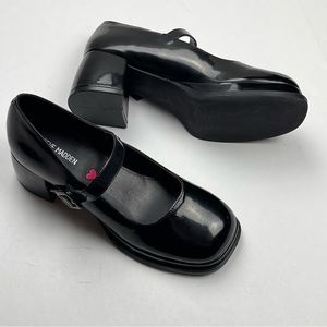 Steve Madden Drama Womens Size 5 Black Mary Jane Heeled Shoes Chunky Y2K 90s